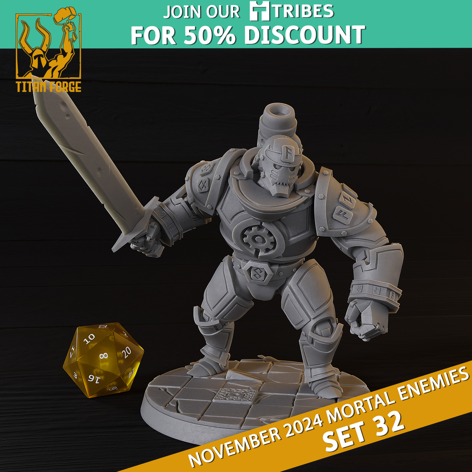 Iron Golem - RPG Monster DnD 5e - Mortal Enemies Set 32
